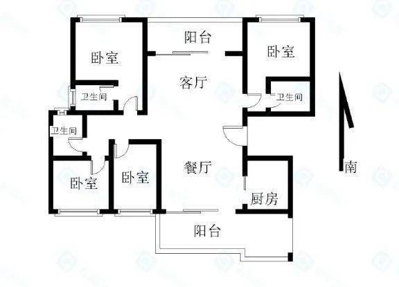 【双阳台,南北通,双套房】南山 · 4房 | 前海时代ceo公馆 155.