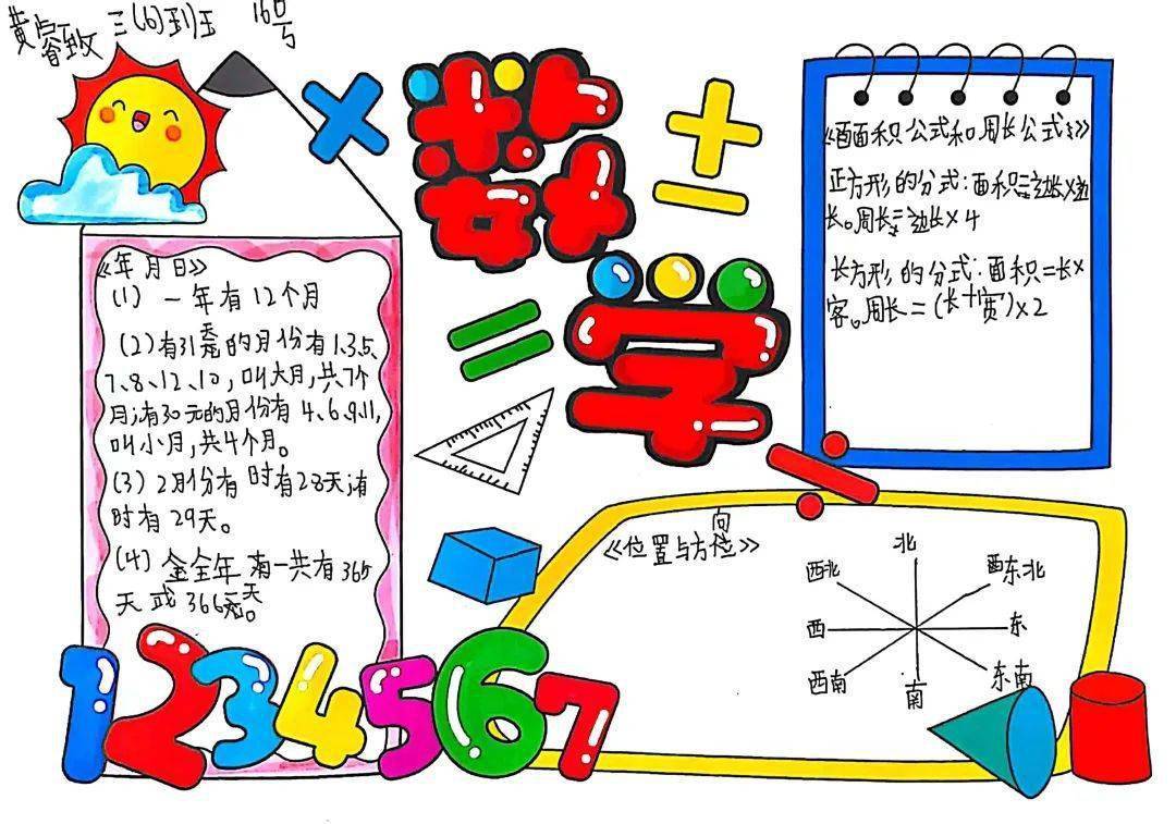 以下是数学手抄报