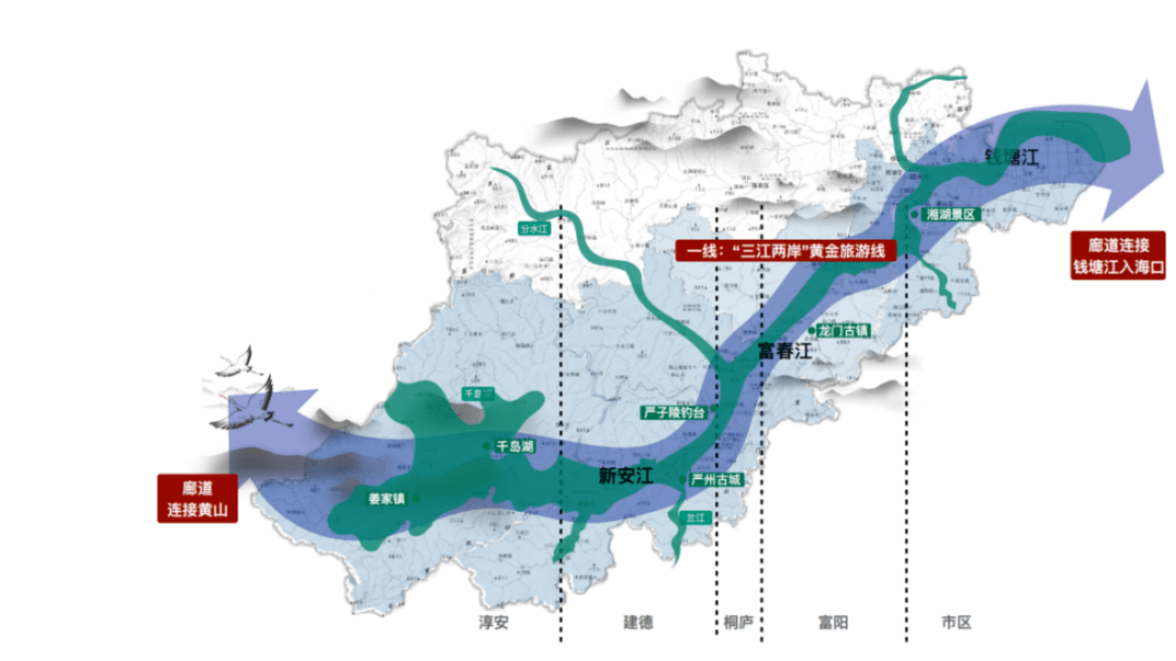 富春江水系图图片