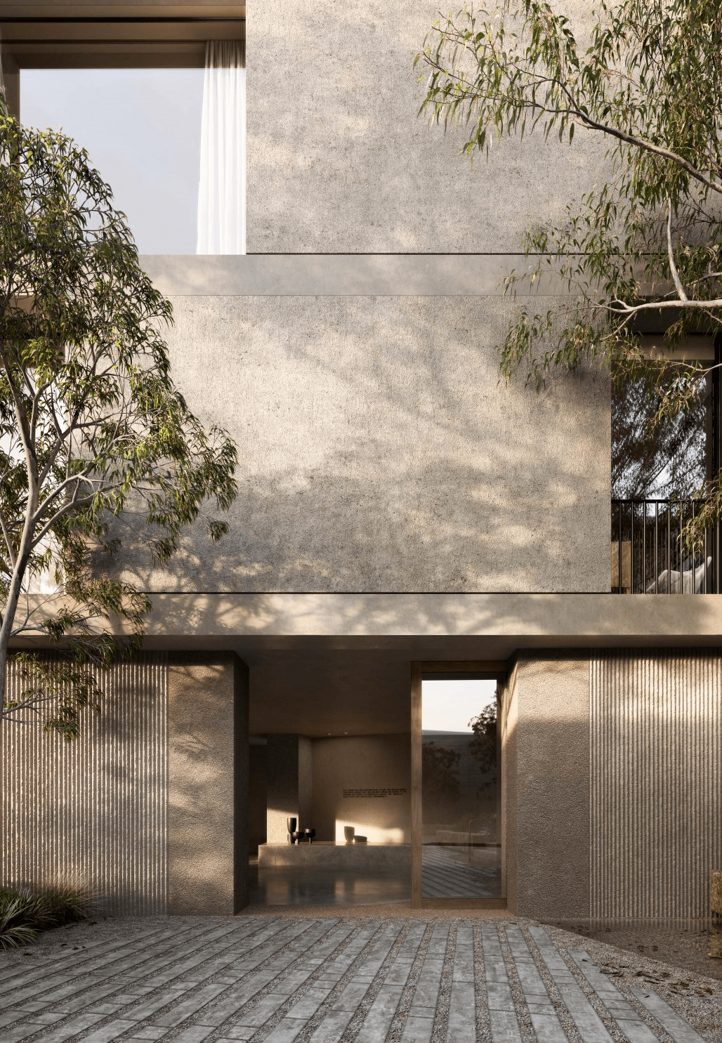 地产商用上夯土墙 , 自然奢华的度假式住宅_设计_建筑_carr