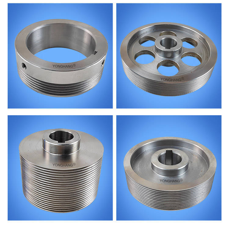 pj pk pl pm牵引机多沟带轮多楔带轮 45#钢/铝/碳钢发黑多槽皮带轮.