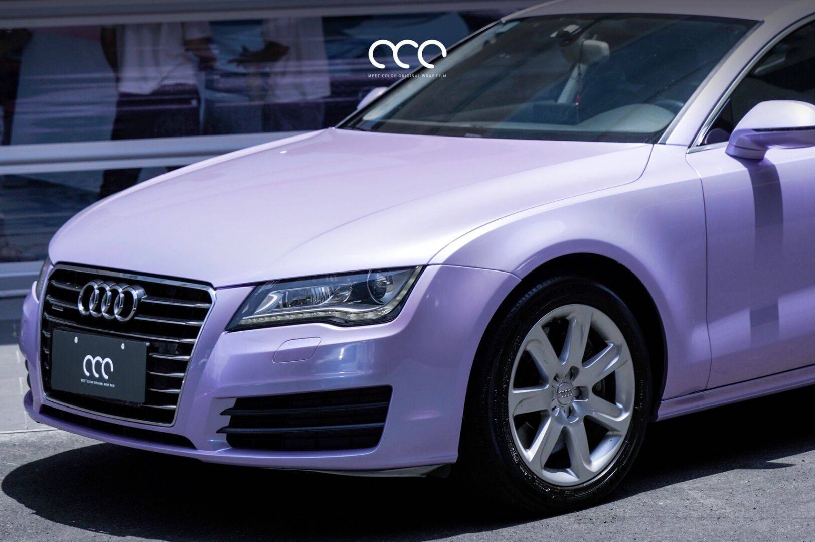 奥迪漫彩改色膜渐变亮面银幻紫,流动的紫色盛宴_里带_偏光_阳光