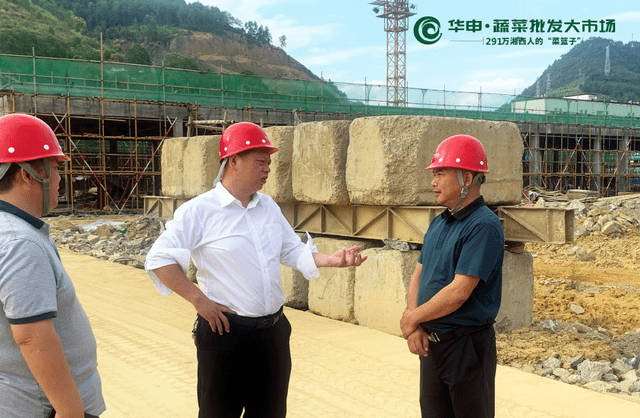 吉首:李梦涛一行考察调研华申蔬菜批发大市场_项目_王军兵_交易区