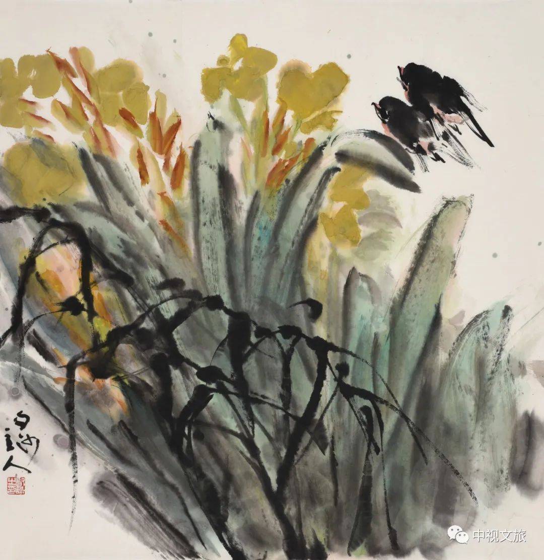 闽中秋思68x69cm 2020年一番过雨68x69cm 2020年一枝浓艳对秋光96x