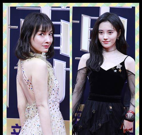 吴昕和鞠婧祎的身高差不多,但气质相差大,穿的礼服风格也不同_纱裙