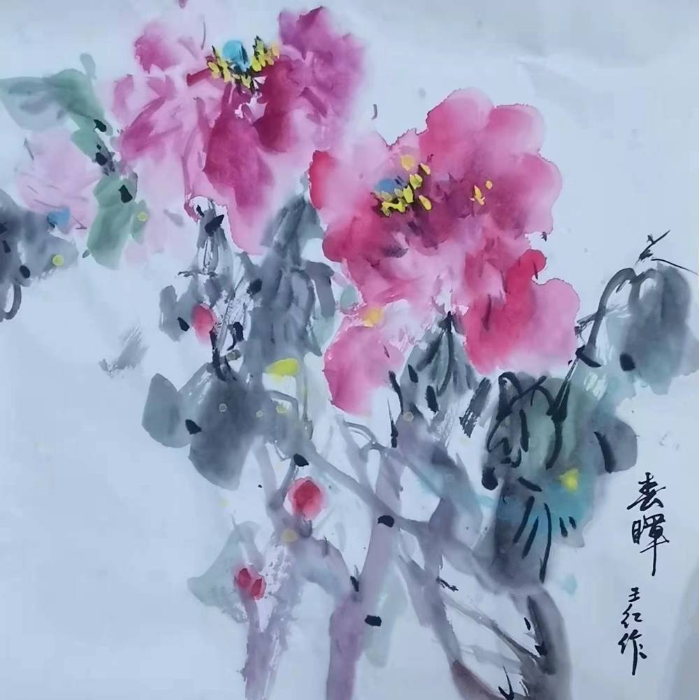 「作品欣赏」心中开花,处处繁盛,画家王红作品欣赏