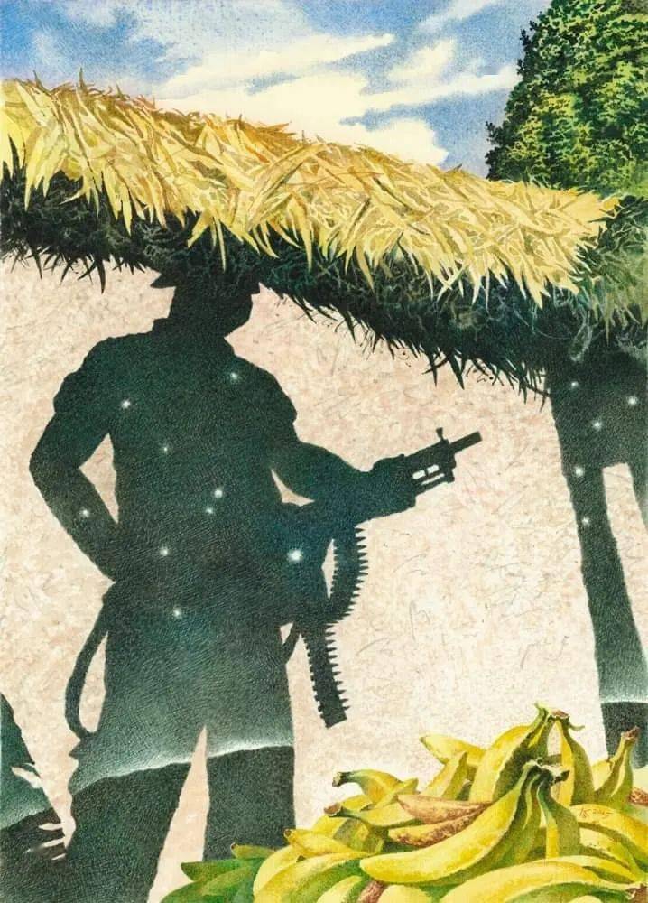 俄文版《百年孤独》插图(2005)_创作_插画_来自