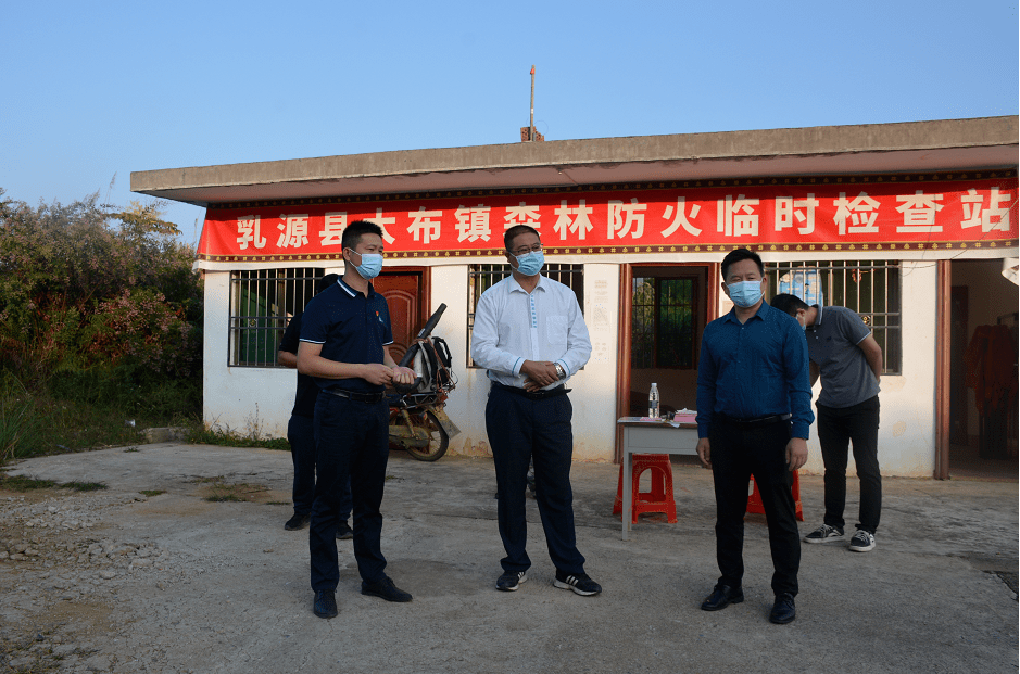 10月7日下午,县委副书记谢向军到大布镇调研疫情防控,森林防灭