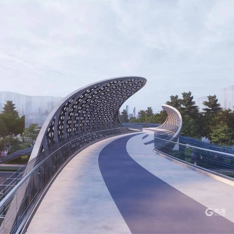 高颜值!城阳将建一座过街天桥,总长约45米!_青岛市_作品_长城