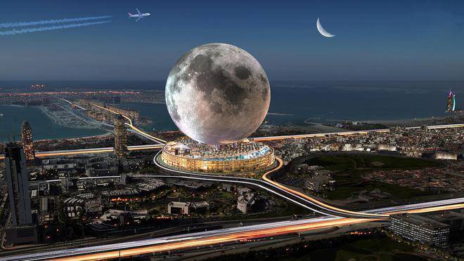 家名为月球1比1世界度假村的设计师事务所推出了“月球迪拜项目