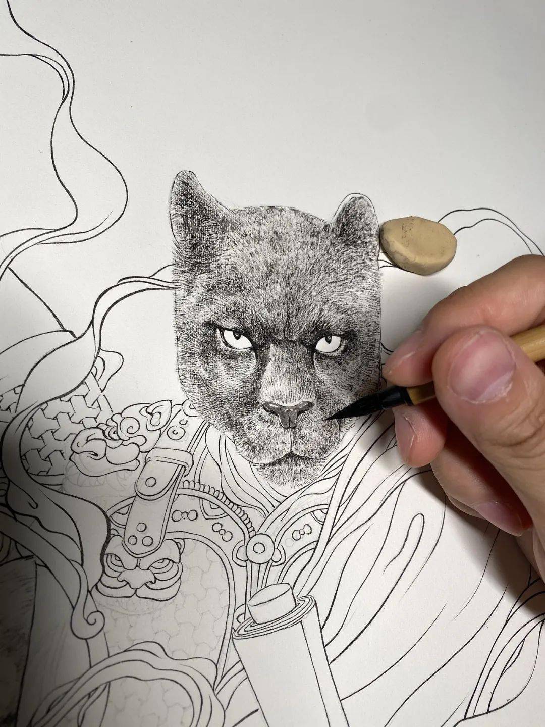 线条流畅,故事情节满满作品带有一丝丝浮世绘风格他的作品跟大多数