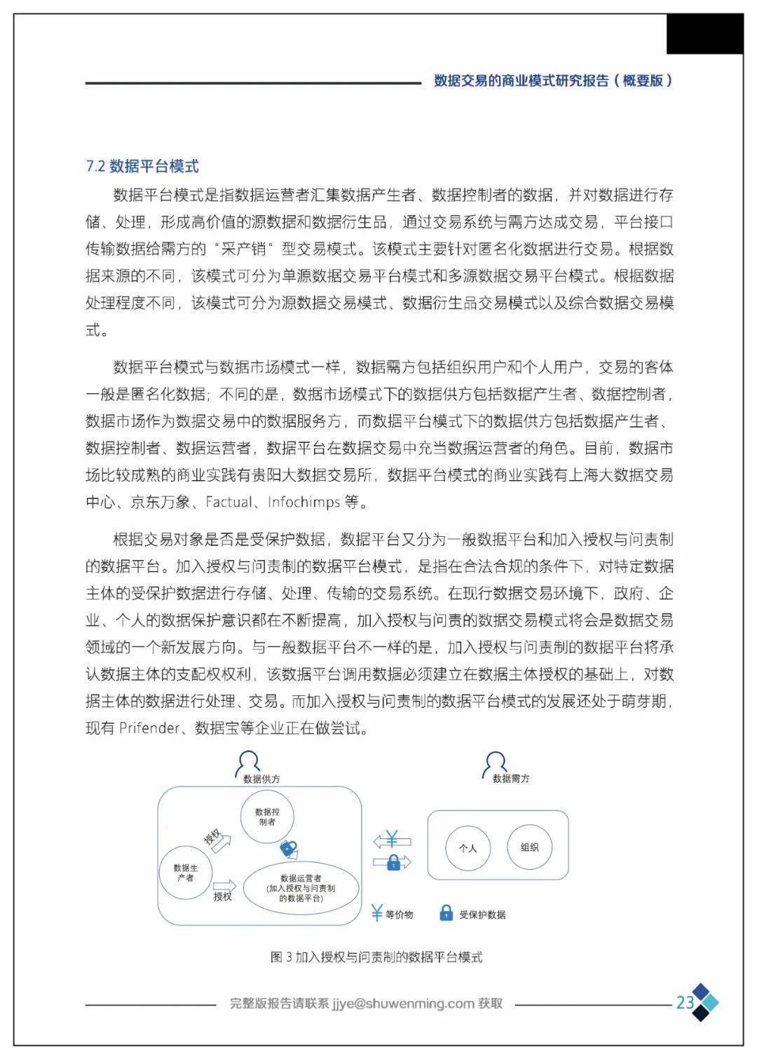 课题 | 数据交易的贸易理论、法令情况、市场机造、根底设备、整体框架及应用