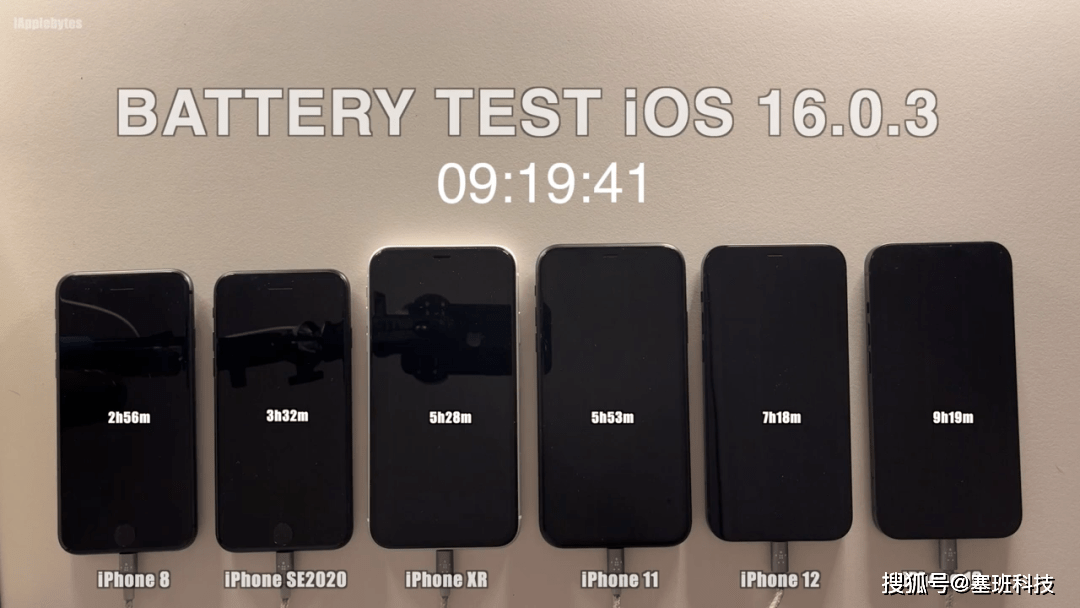 iOS16.0.3 系统续航测试，6款iPhone对比实测，结果