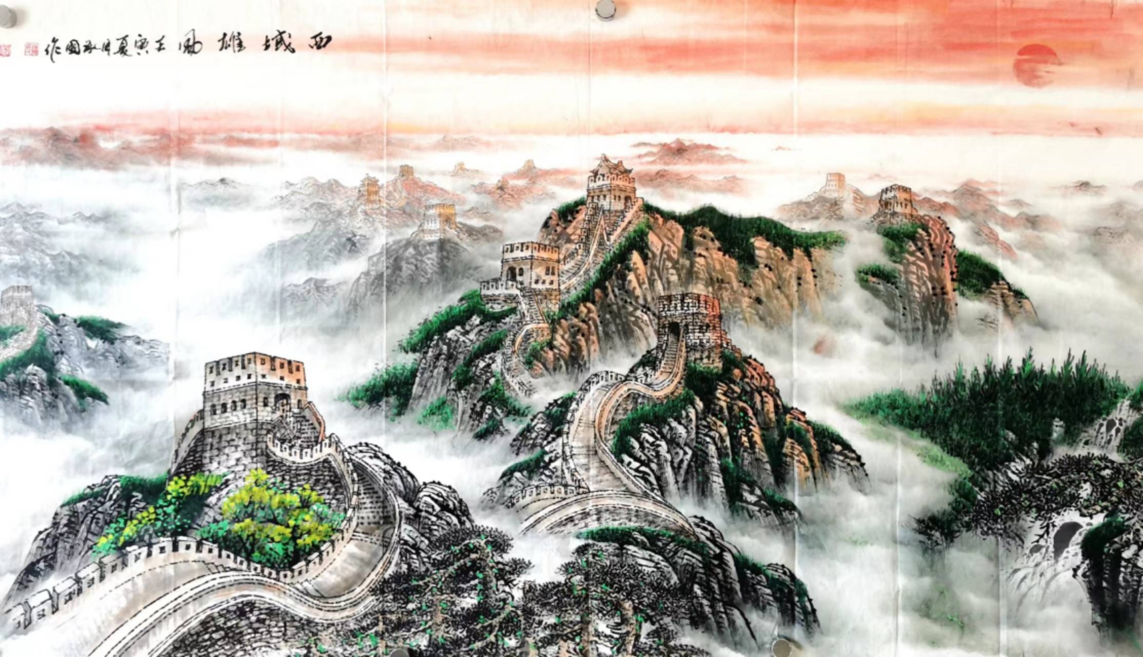 甘肃平凉中国长城画家廖承国:用画笔弘扬长城精神_作品_创作室_美术