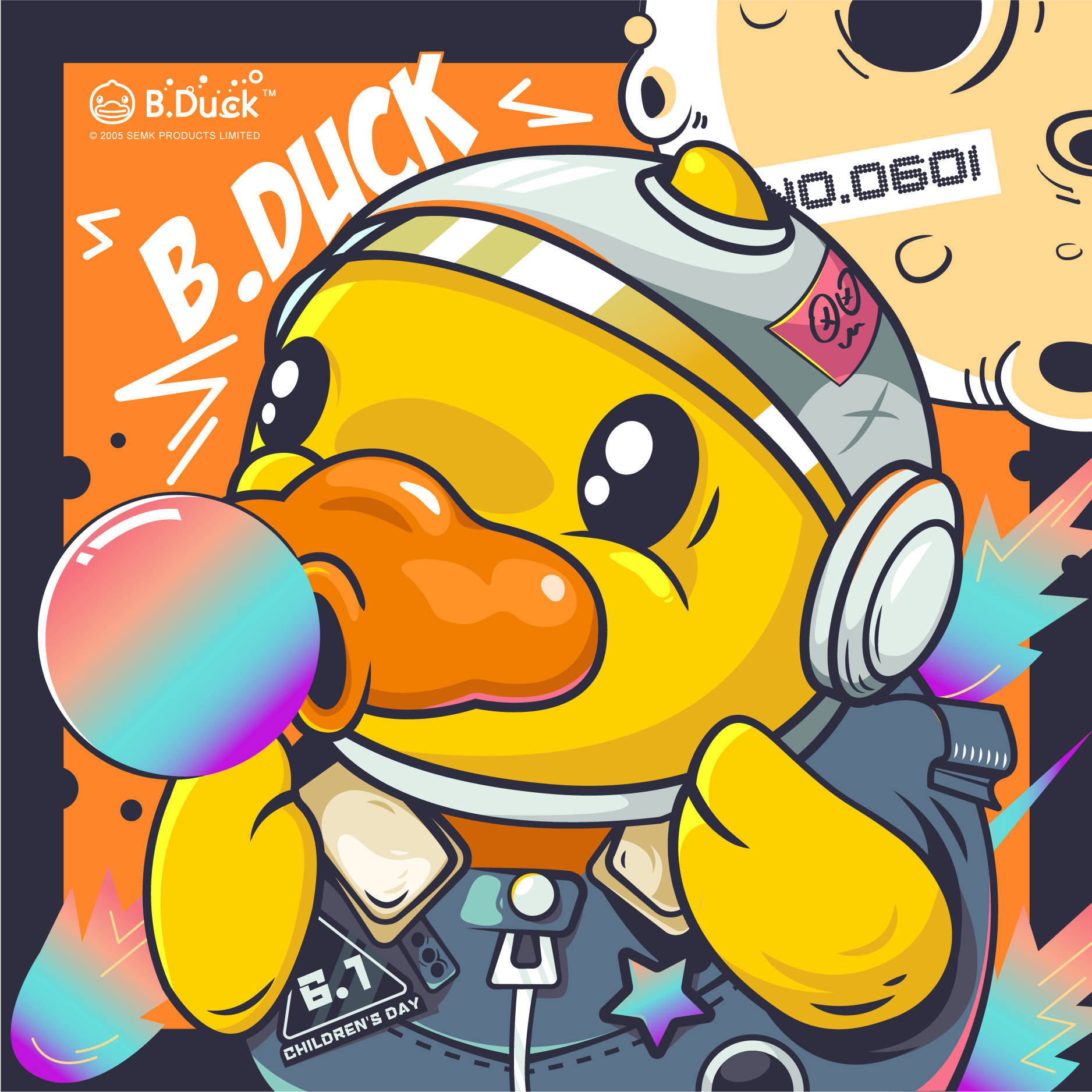b.duck小黄鸭海报壁纸|你的夏天专属壁纸_黄鸭_壁纸_duck