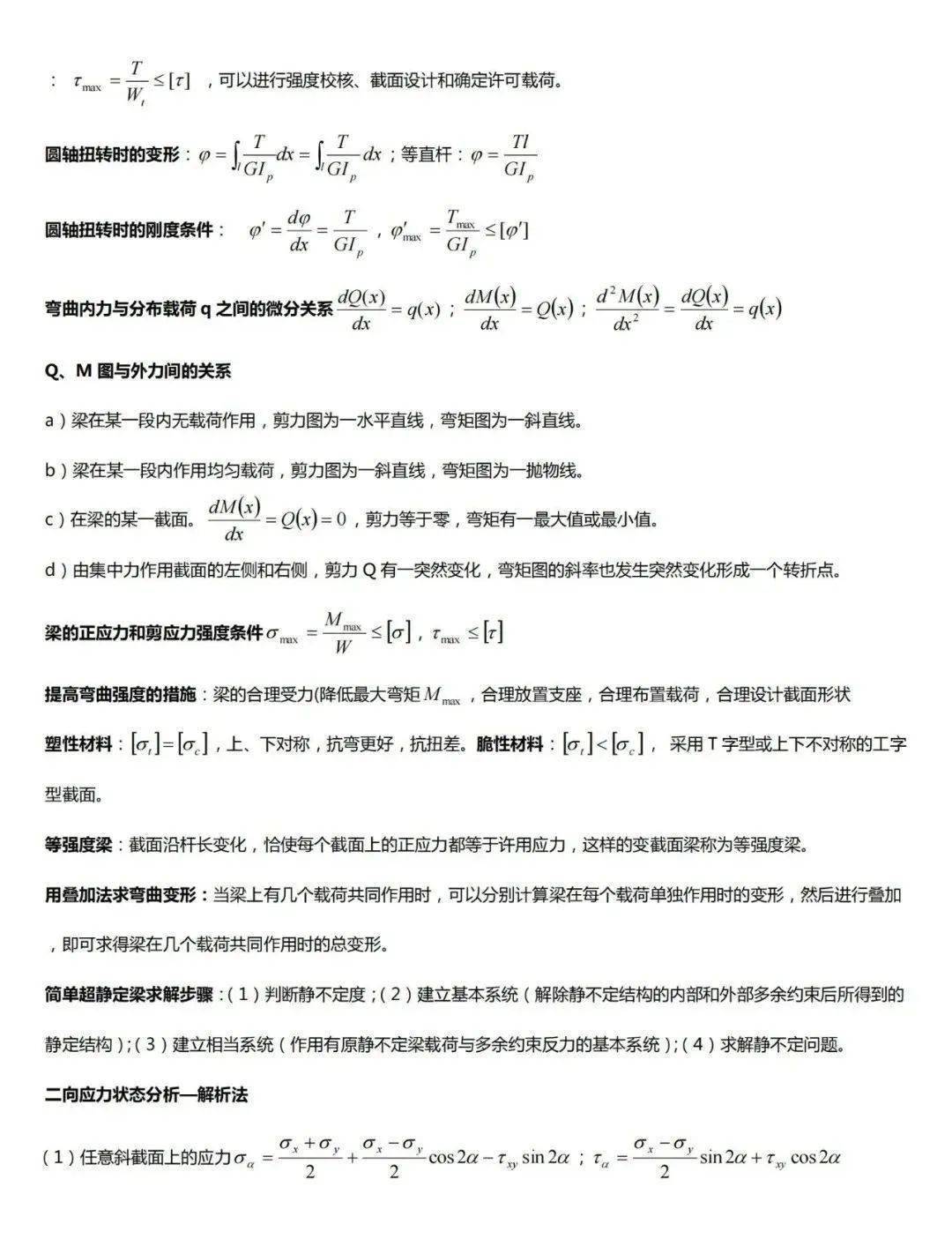 知识】材料力学公式总结_搜狐网