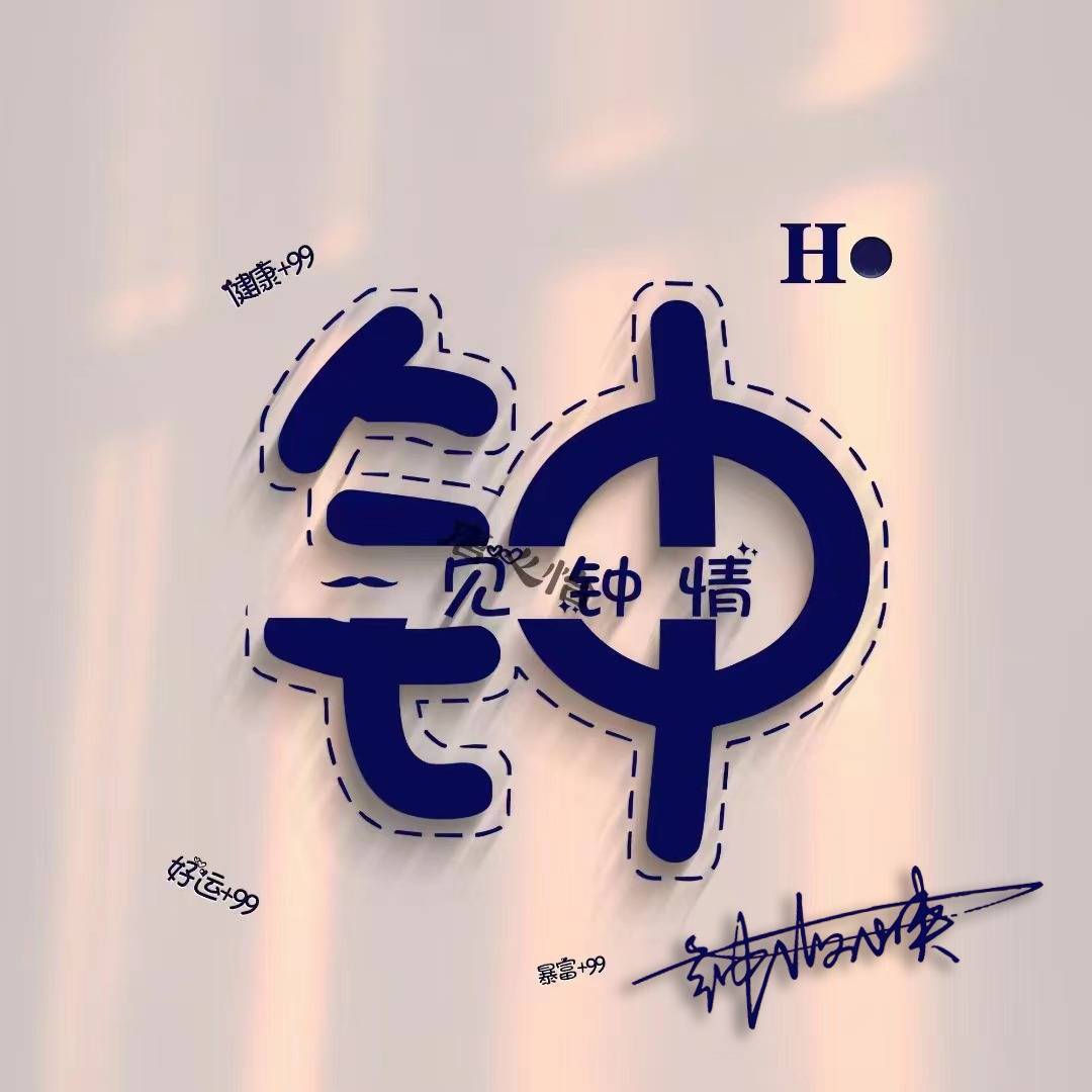 微信头像,姓氏头像,40张可爱姓氏谐音梗连笔签名头像,有你的吗?