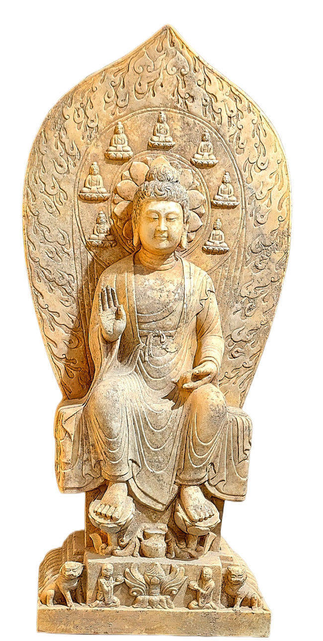 图 北魏中期至北齐汉白玉雕刻佛像北魏佛造像(下简称"北像")的用料以