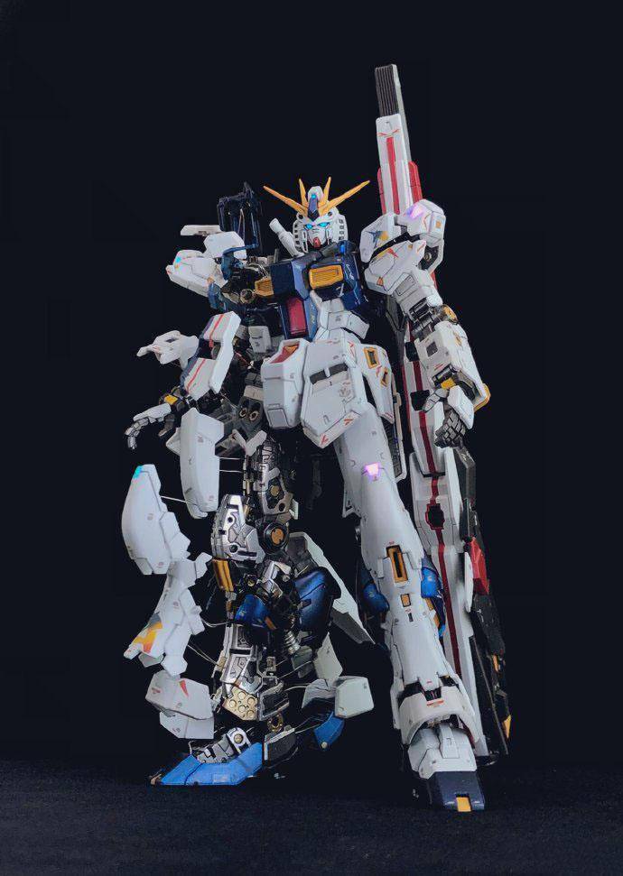 爆甲改造rg比例福冈牛高达模型