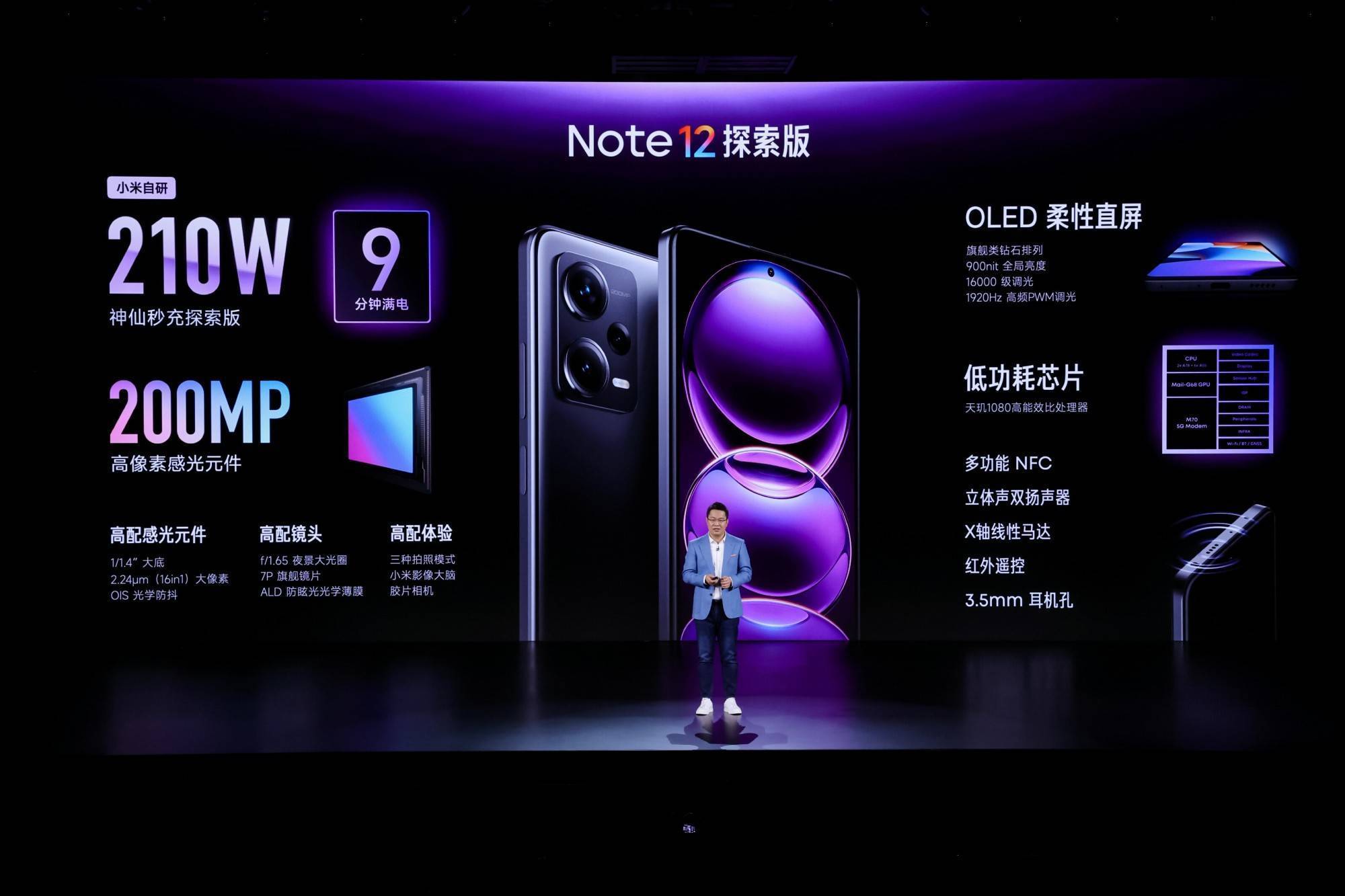 全球首发210W超级闪充9分钟报百 Redmi Note 12探索版引领快充进入个位数时代