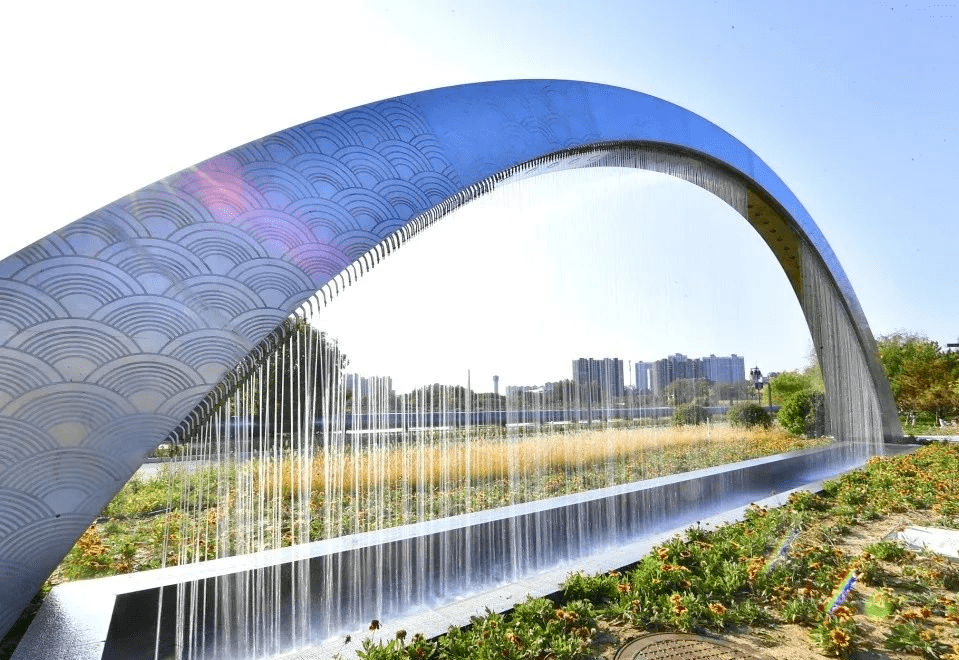 欢迎打卡!副中心新添一水景大公园,有水瀑彩虹门,儿童"欢乐场"