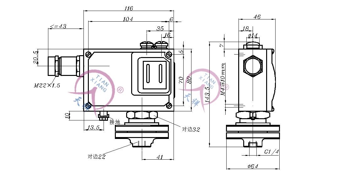 d500/7d压力控制器(压力开关)天利机械开关_气体_产品_可用于