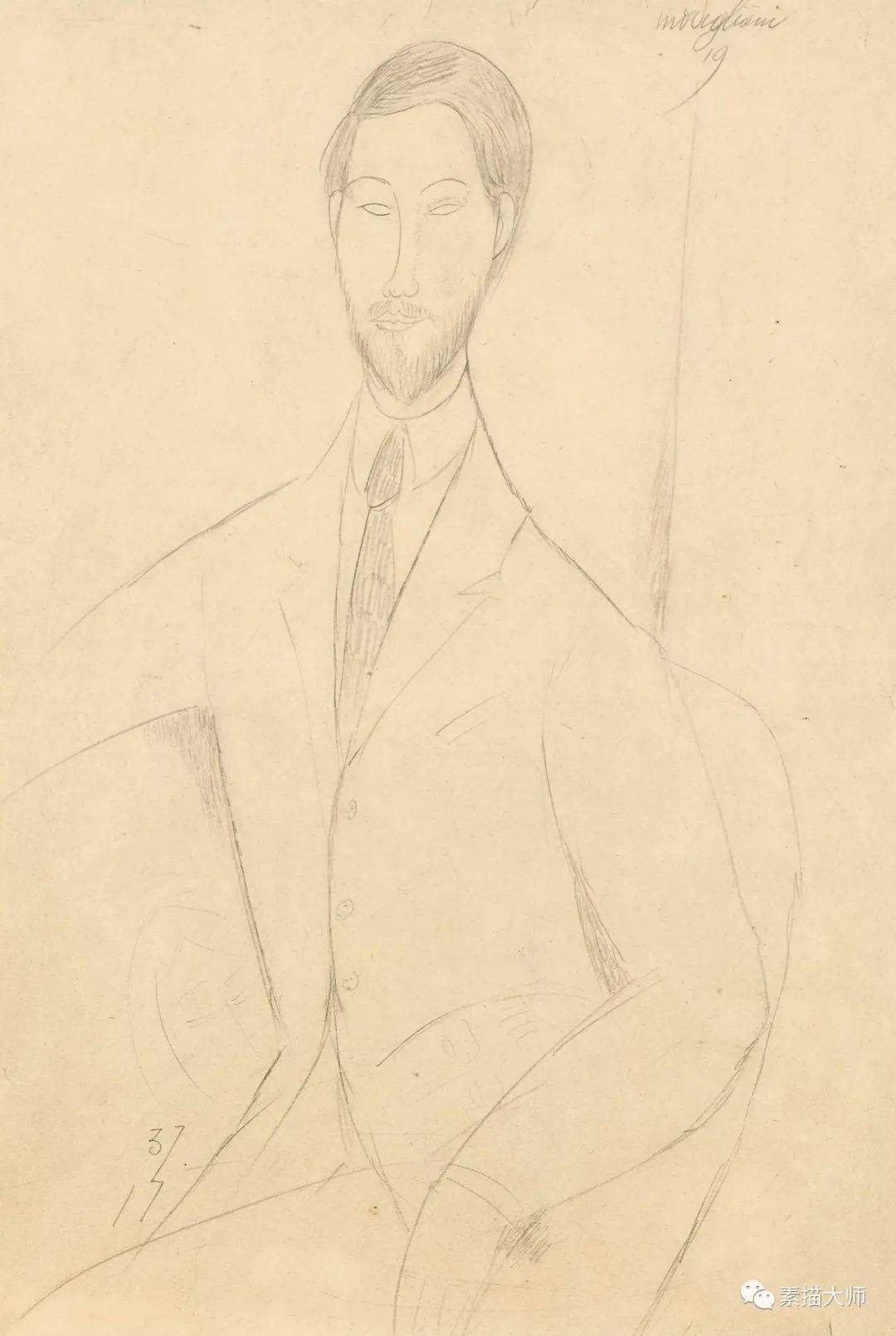 油画大师——莫迪利阿尼的素描