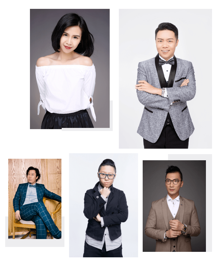 少爷明,张启亮上官飞凤,上汤靓面,广州交通电台5位明星主持人活动期间