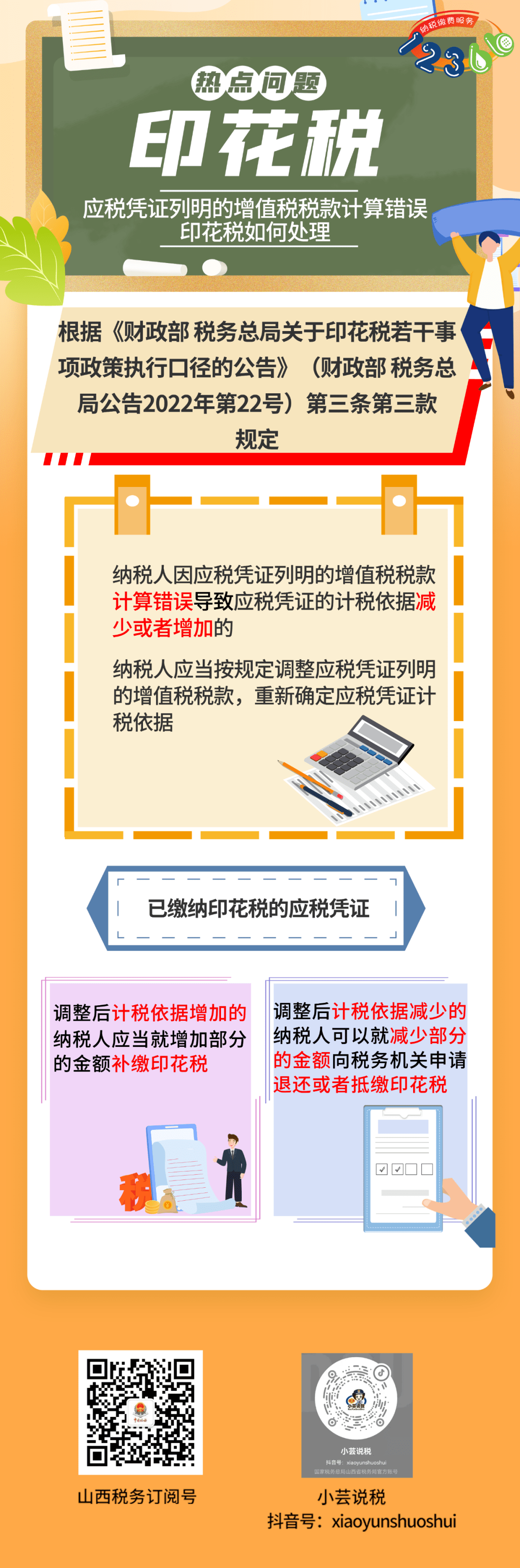 图解|应税凭证列明的增值税税款计算错误,印花税如何处理?_增值税_税款_凭证