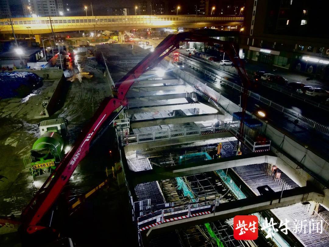 南京地铁6号线应天东街站主体结构顺利封顶_施工_大明_曹卢杰