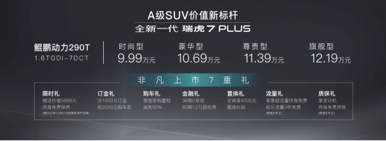 全新一代瑞虎7 PLUS 定义A级SUV价值新标杆