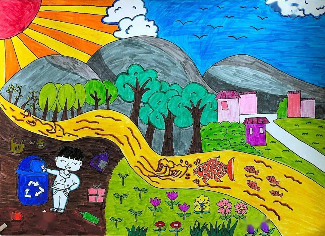 童心绘环保丨全市中小学生环保绘画大赛作品赏析(24)
