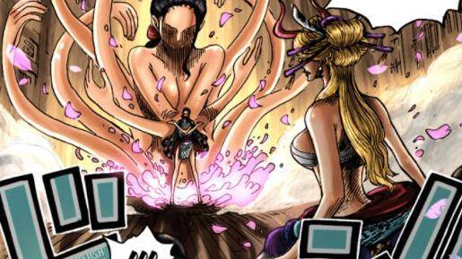 海贼王1021情报:罗宾化身黑色恶魔,鬼岛将上演"双龙大战"_能力_战斗