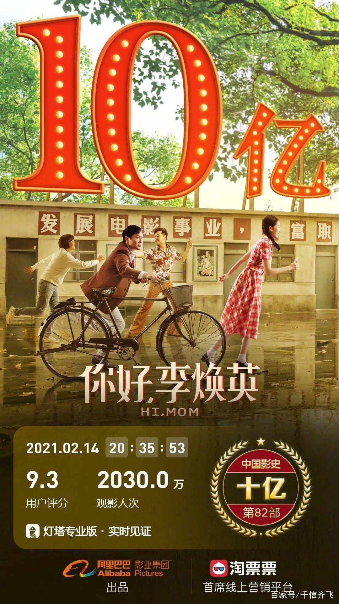 沈腾新片《你好，李焕英》票房破10亿，香港十大恋爱片子清点