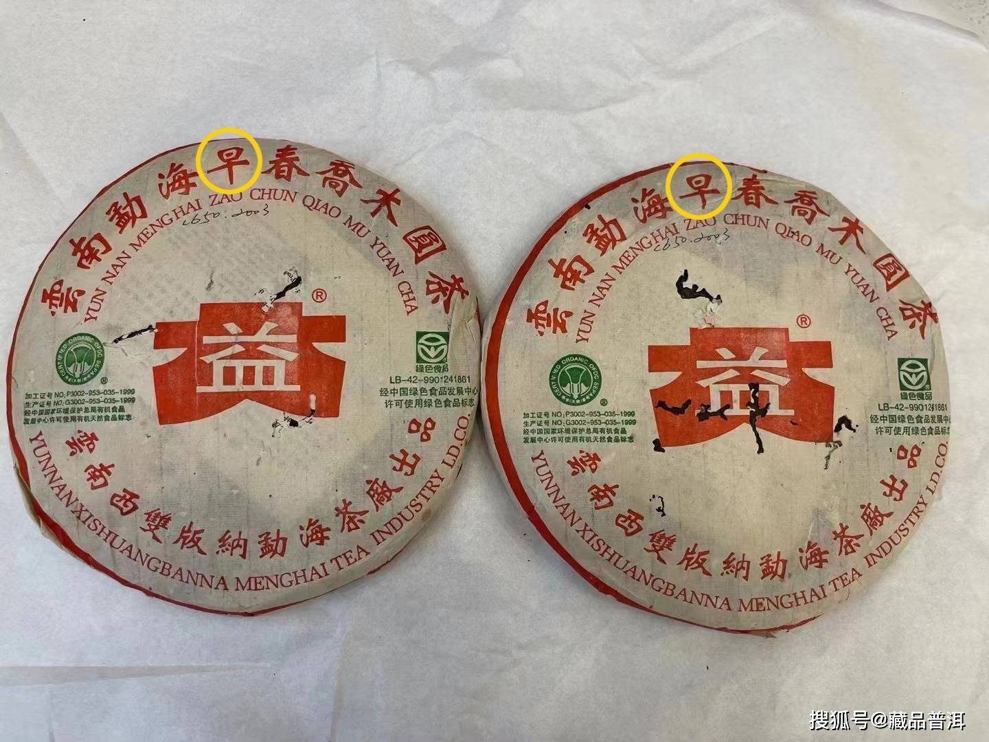 大益2003年早春乔木,双眼睛,小白菜,涂改液,藏茶市场明星茶_普洱_藏品