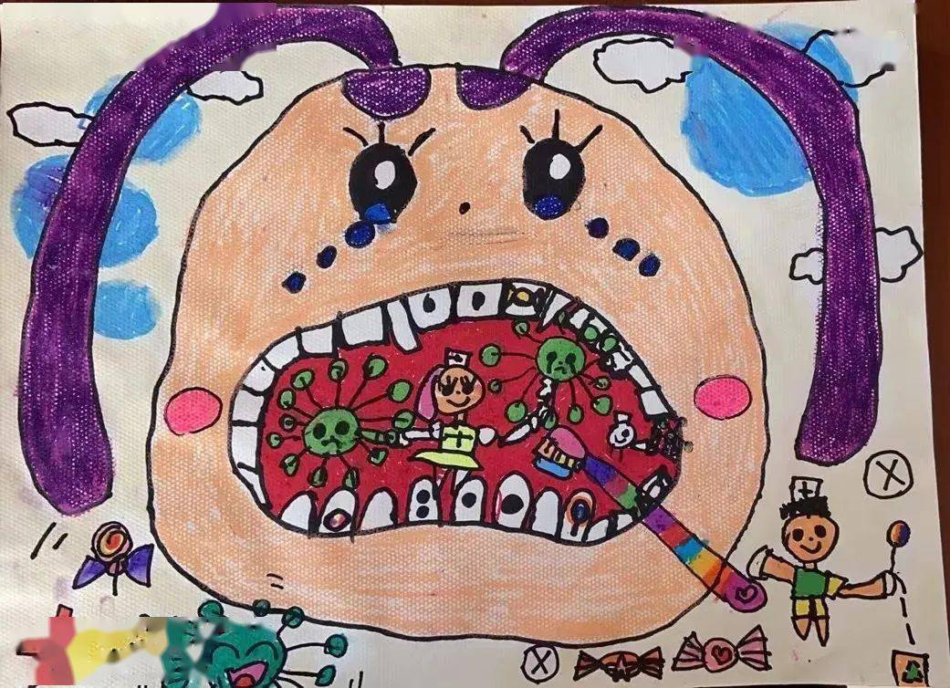 他们在泾县"健康口腔绘画大赛"评选活动中获二等奖_指导老师_城关