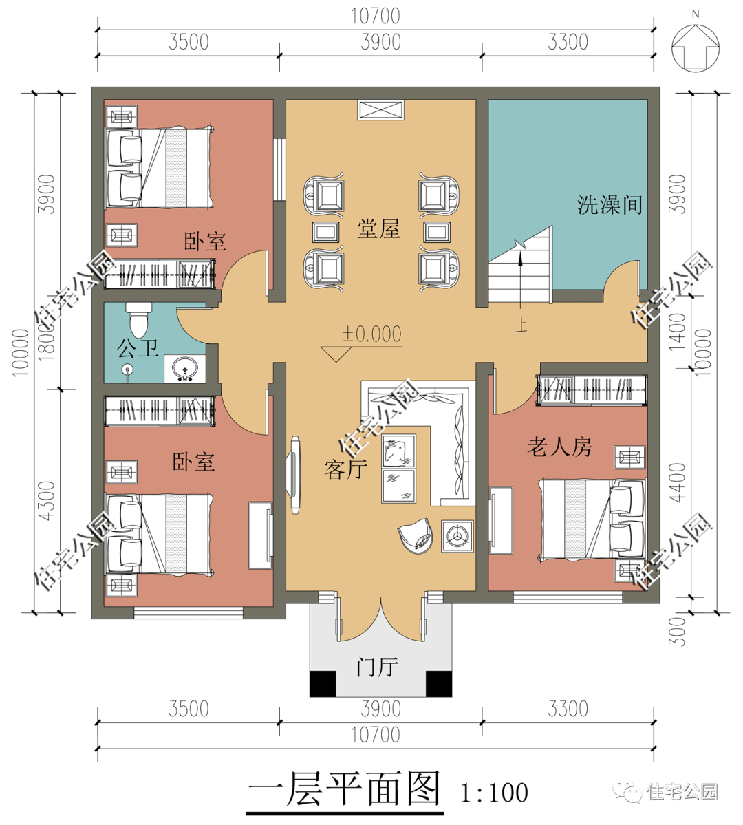 主体造价25万，10×10米二层新中式雅宅图纸结构欲购从速 