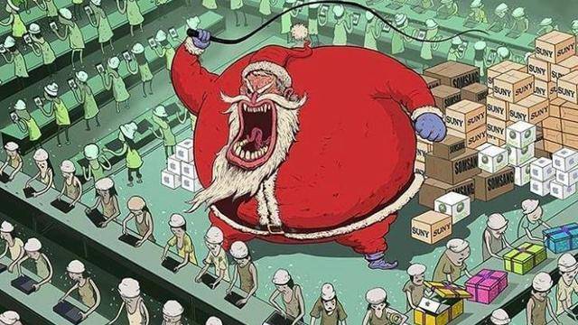 13张讽刺了人类对于现代科技过度依赖的插画_进化_礼物_生活