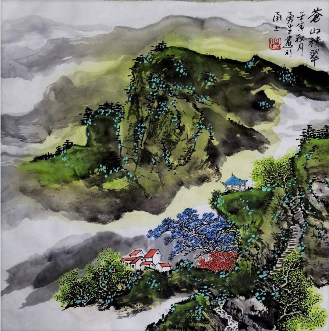 精研绎思挥彩笔——蒋勇生山水画作品