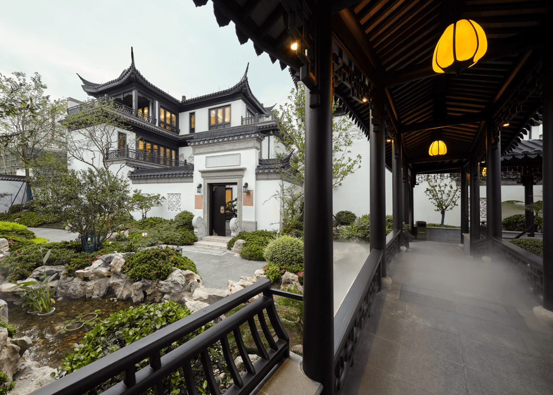 大量实景!市心湖山之间,飘落一片江南院子,“准现房”美炸了…_安古越_绍兴_庭院