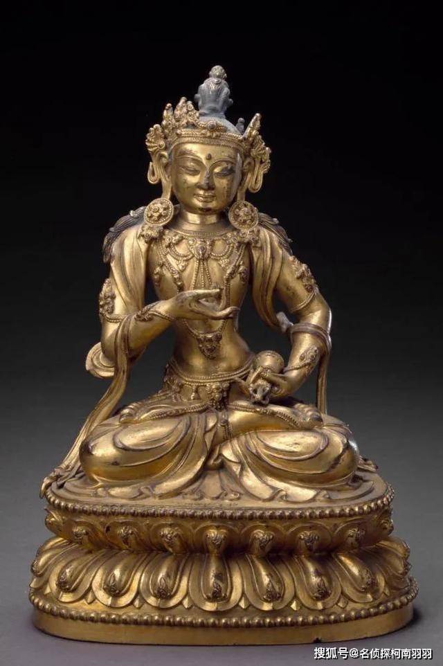 拍卖征集:宣德宝相 皇家佛韵—明宣德 宫廷御制铜鎏金摧破金刚像_造像