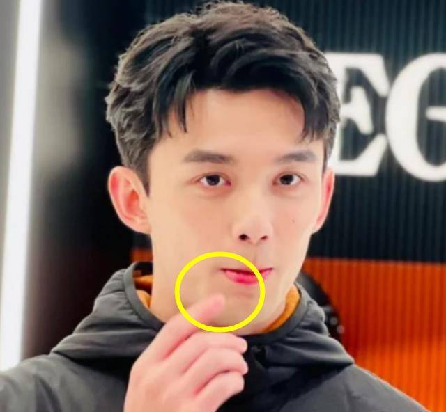 在采访环节,吴磊还特意露出了自己上火的嘴唇,呆萌可爱.