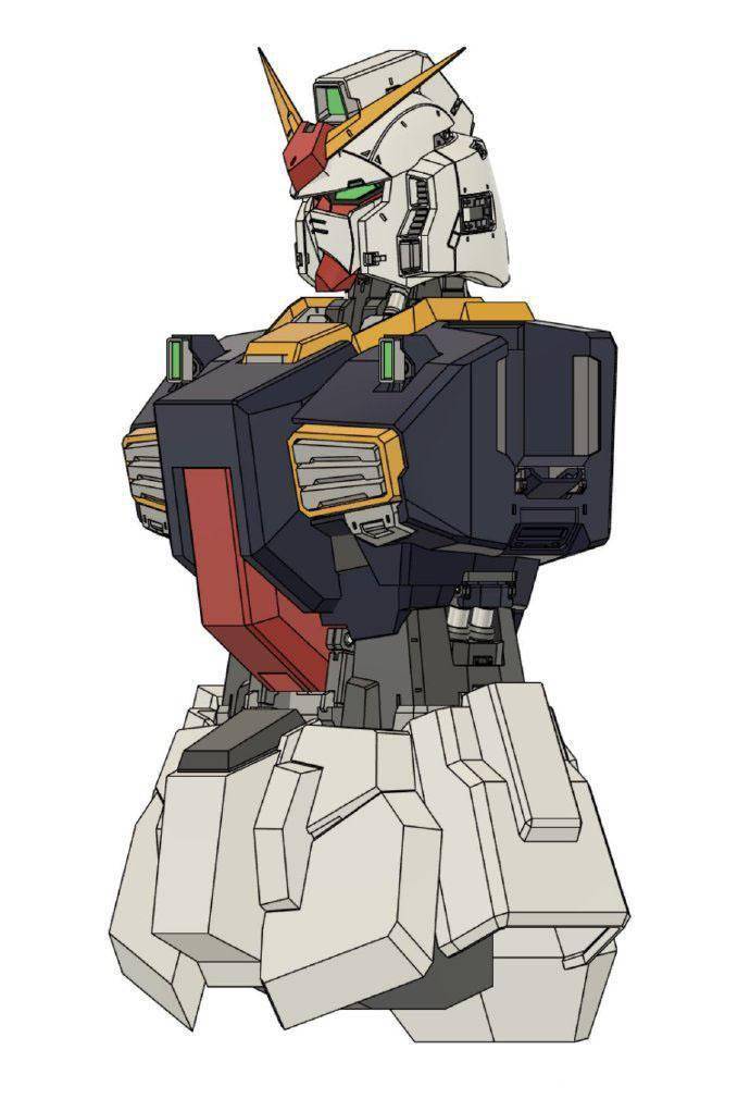 增加背部脊柱结构,马克兔高达设计图_细节_模型_什么