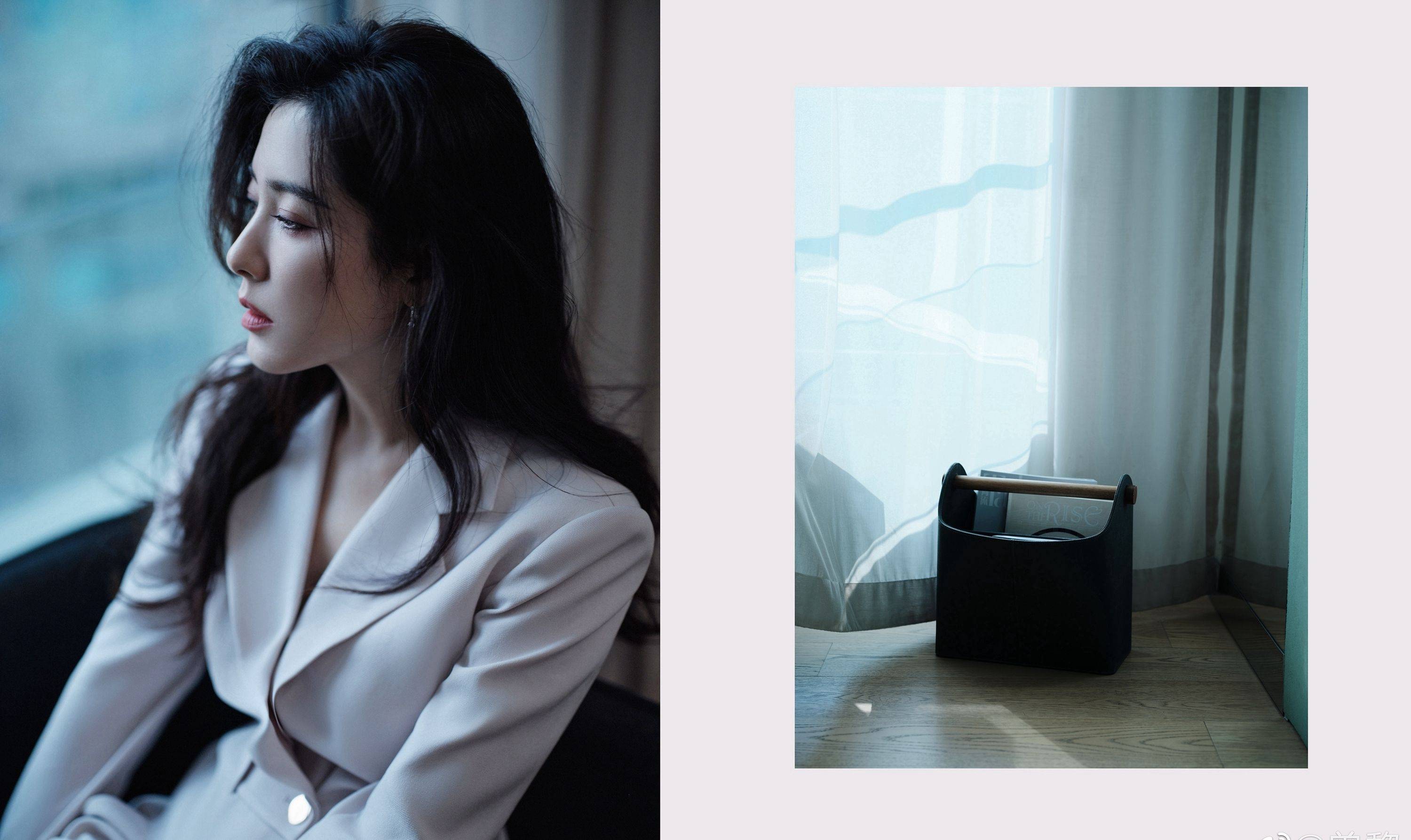 曾黎白色职业装优雅大方写真