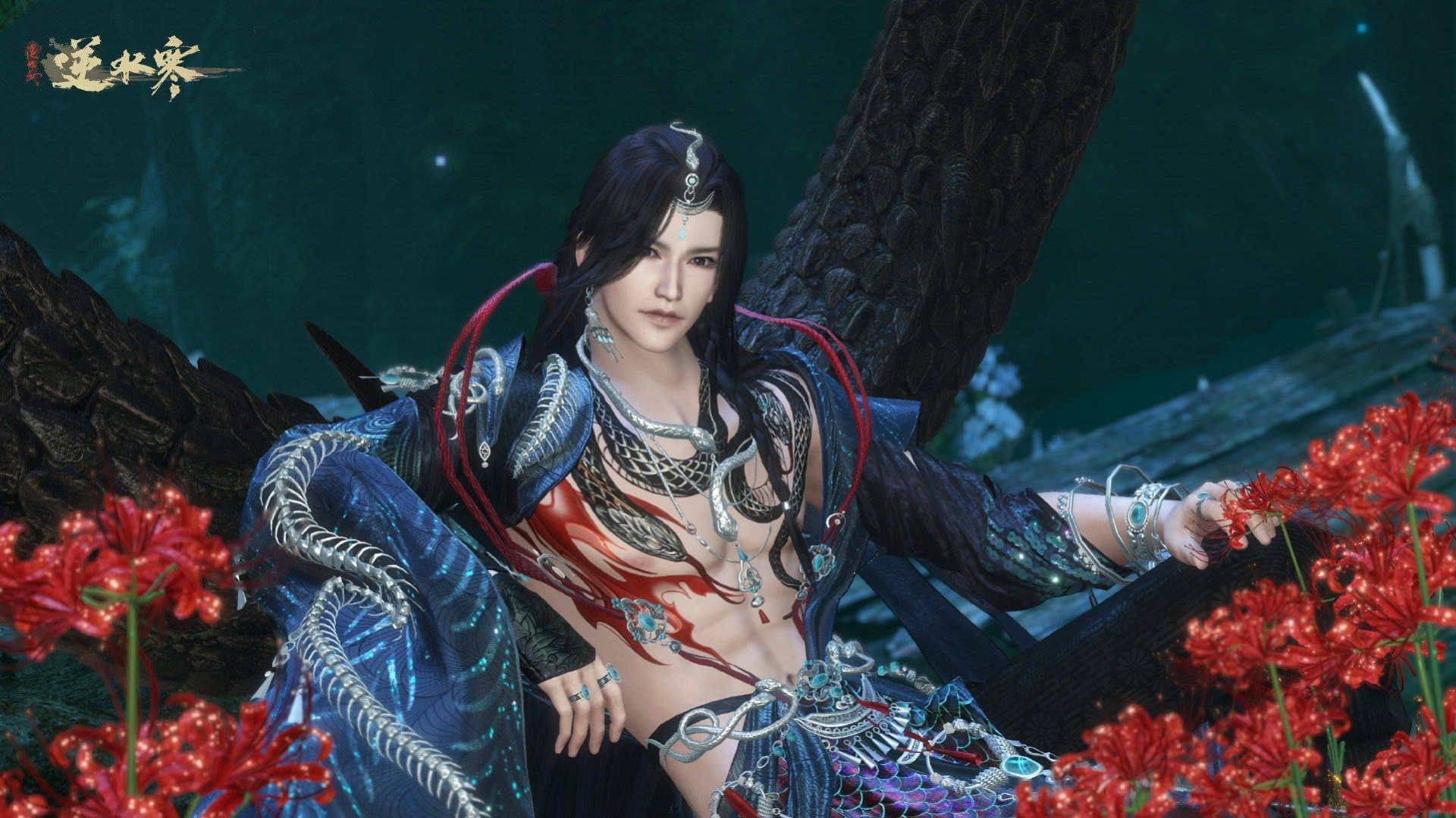 和"青羽仙鸾"类似,"玄鳞枕骸"也有兽形态的动作特效"冥蛇".