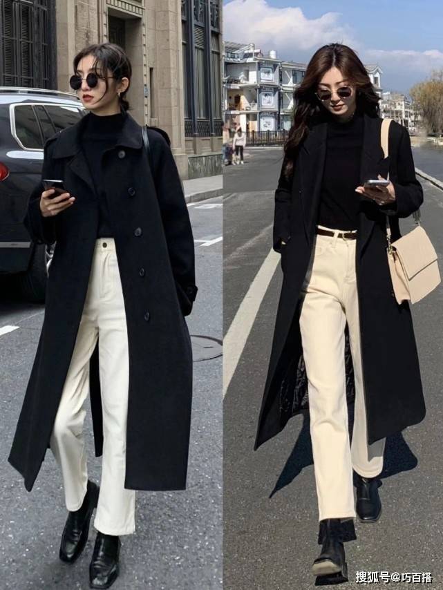 又到穿黑色大衣的时候了!今年初冬这样穿,韩系优雅又不失温度