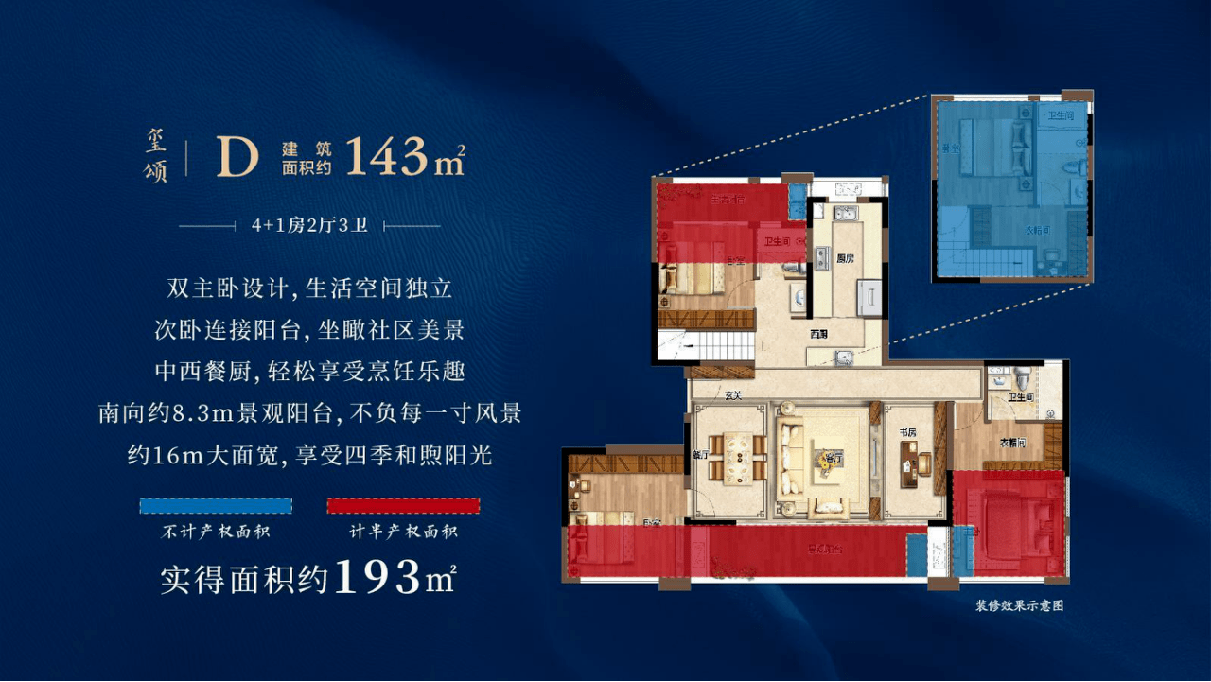 好住|建发·和玺143㎡4+1房!实得面积约193㎡,三代同堂优选_户型_设计_生活