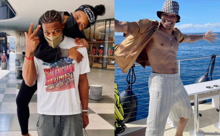 31岁威少连最佳三阵都没进,带1家5口度假,秀完美腹肌_威斯布鲁克_比赛