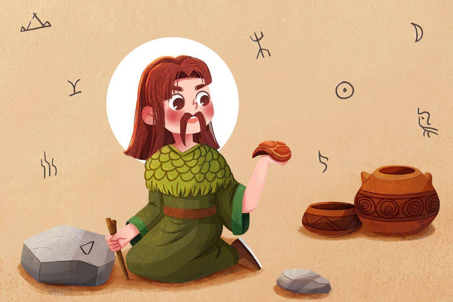 记事的精髓,可根据绳结的不同而有不同的含义,他也就想到了可用贝壳来