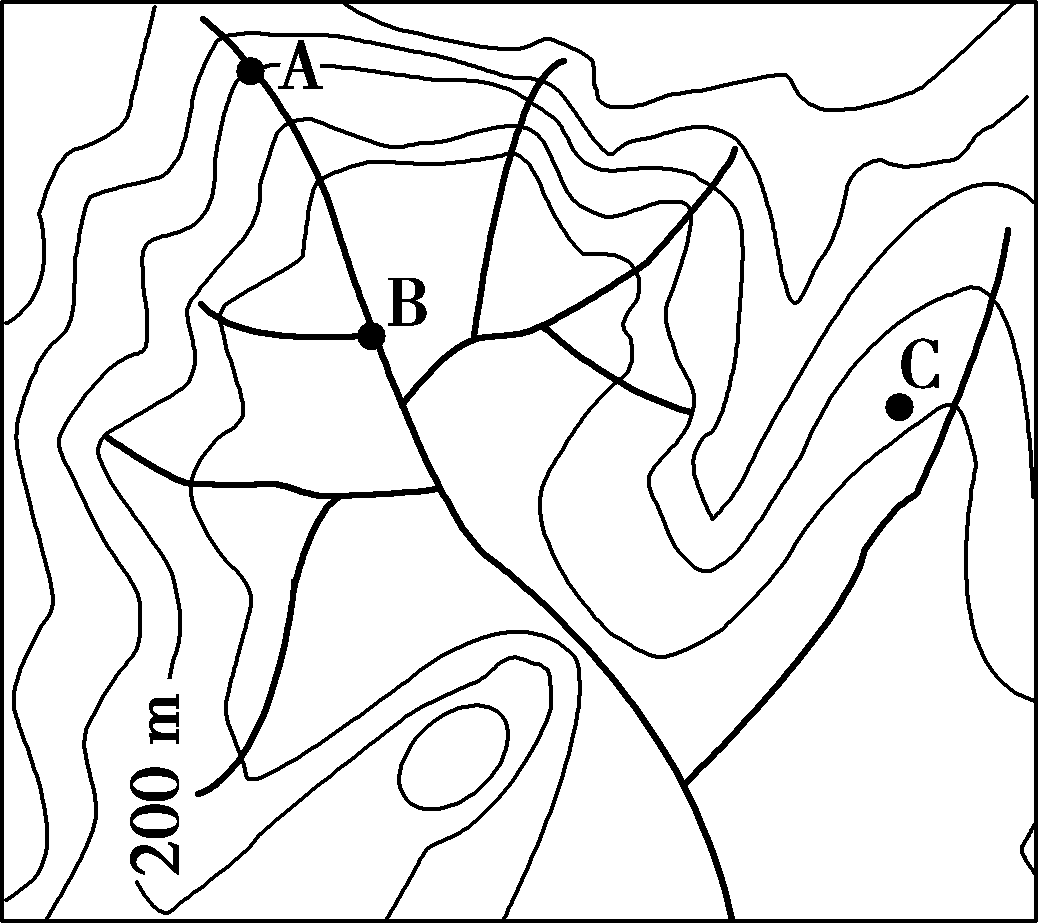 平原等高线地形图图片